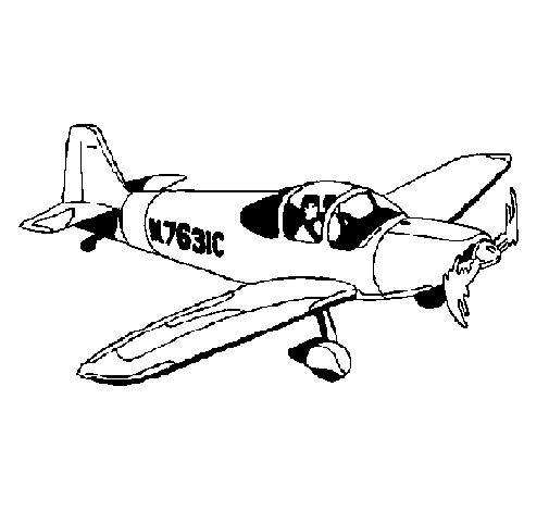 Dibujo de Avioneta para Colorear