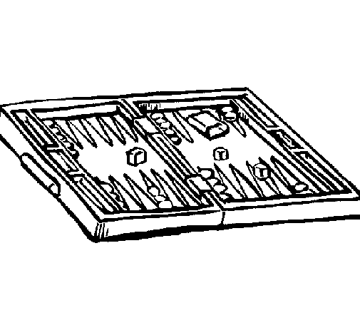 Dibujo de Backgammon para Colorear