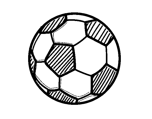 Dibujo de Balón de fútbol para Colorear
