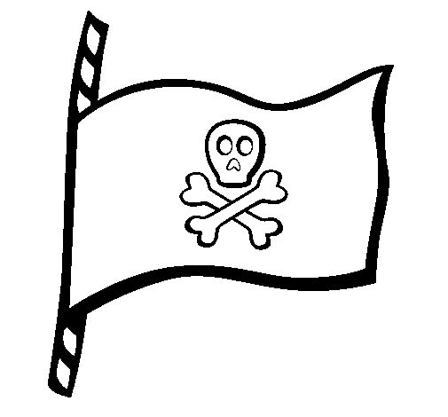 Dibujo de Bandera pirata para Colorear