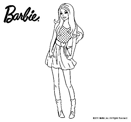 Dibujo de Barbie veraniega para Colorear - Dibujos.net