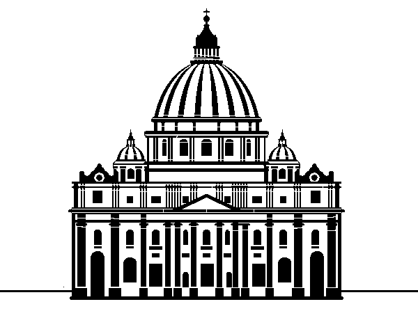 Dibujo de Basílica de San Pedro del Vaticano para Colorear