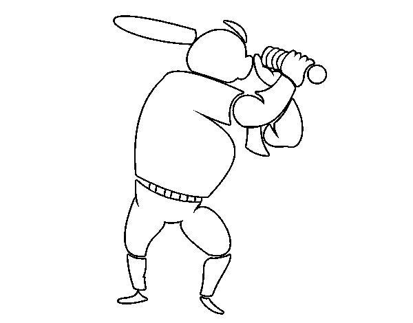 Dibujo de Bateador designado para Colorear