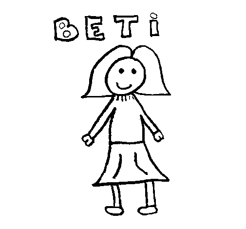 Dibujo de Beti para Colorear