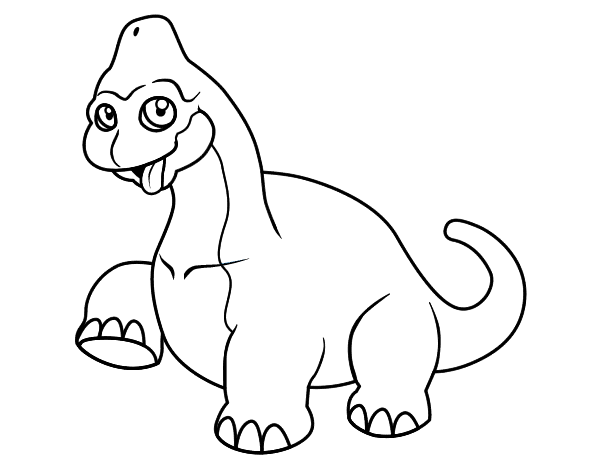 Dibujo De Braquiosaurio Beb Para Colorear Dibujos Net