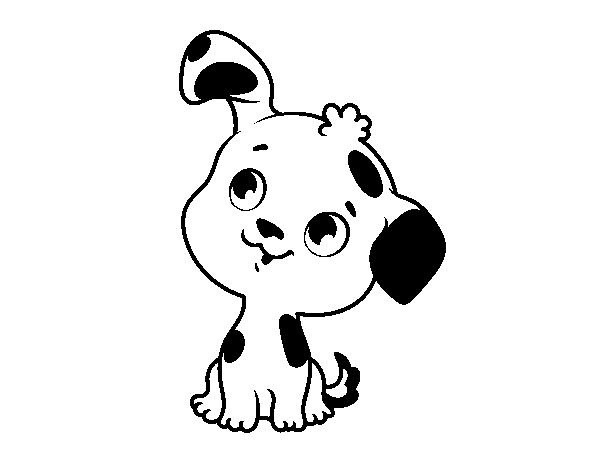 Dibujo de Cachorrito de perro para Colorear