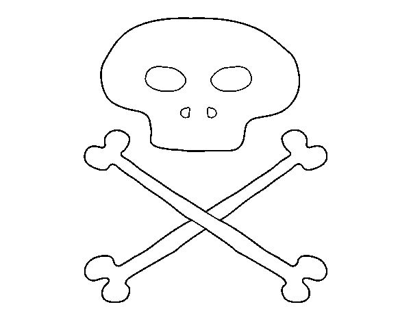 Dibujo de Calavera pirata para Colorear