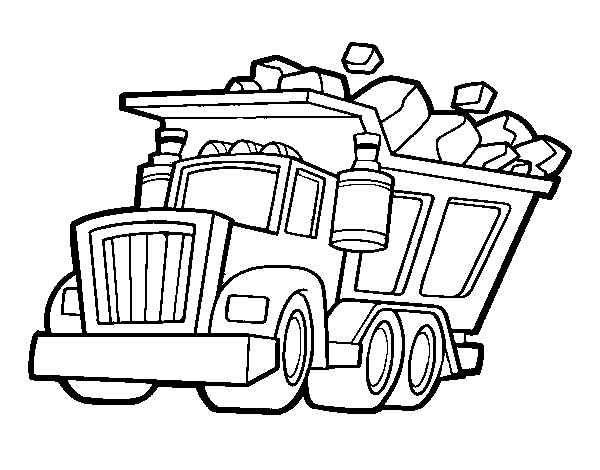 Dibujo de Camión cargado para Colorear