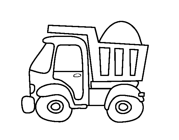 Dibujo de Camión de transporte para Colorear