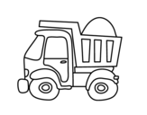 Dibujo de Camión de transporte para colorear