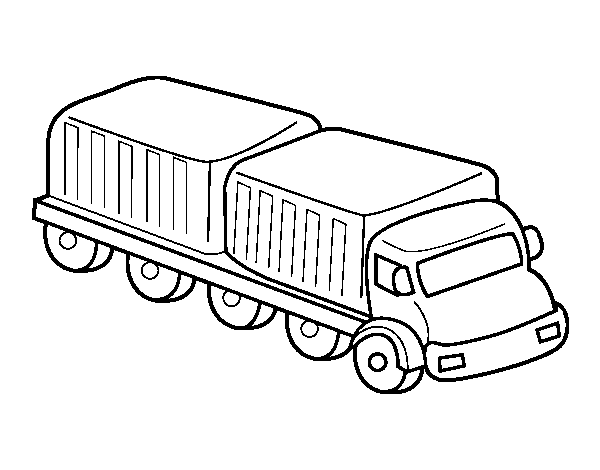 Dibujo de Camión largo para Colorear