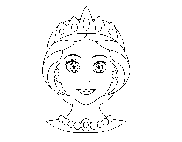 Dibujo de Cara de princesa para Colorear