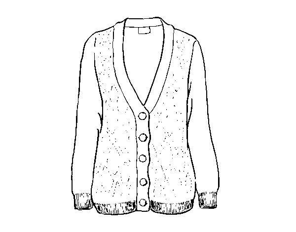 Dibujo de Cardigan de lana para Colorear