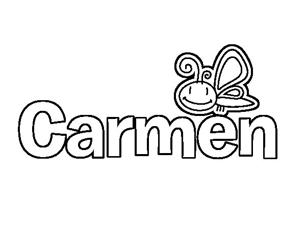 Dibujo de Carmen para Colorear - Dibujos.net