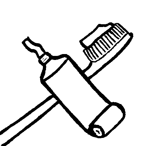 Dibujo de Cepillo de dientes 2 para Colorear