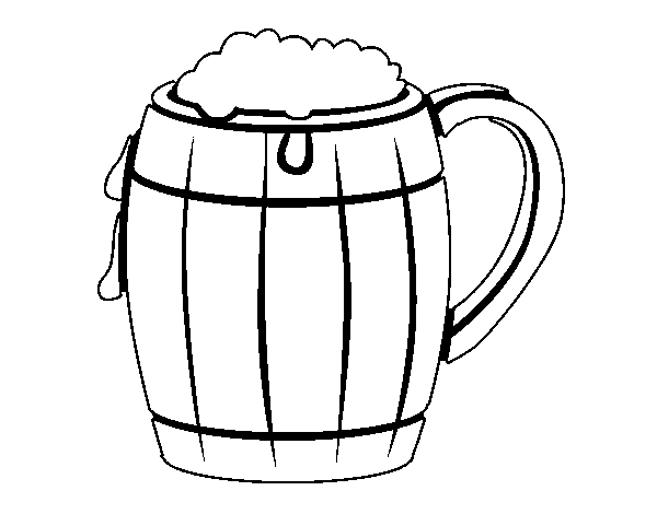 Dibujo de Cerveza para Colorear