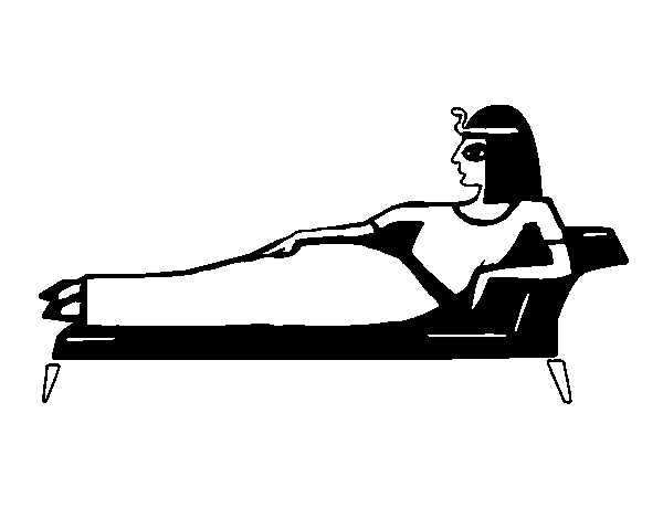 Dibujo de Cleopatra tumbada para Colorear