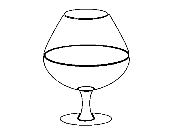 Dibujo de Copa de vino para Colorear