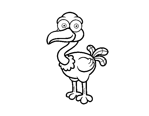Dibujo de Cría de avestruz para Colorear