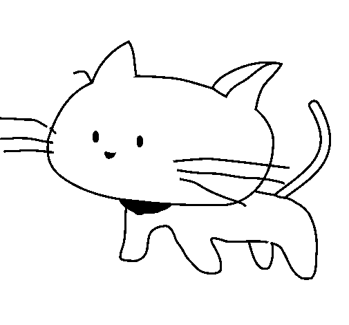 Dibujo de Cría de gato para Colorear