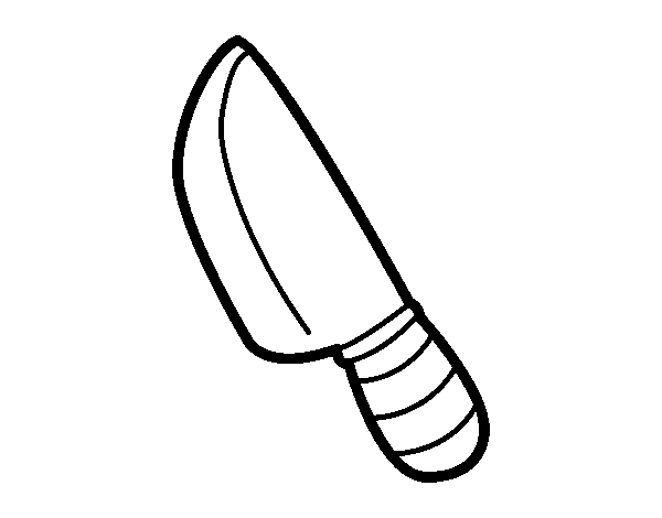 Dibujo de Cuchillo de cocina para Colorear