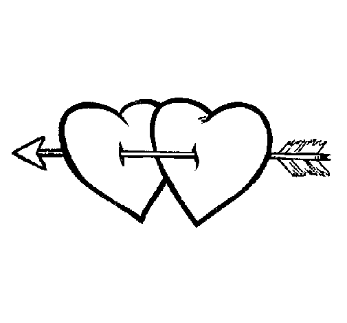 Dibujos de corazones con flechas para dibujar - Imagui