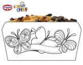 Dibujo de Dr Oetker Junior Chef Molde mariposas para colorear
