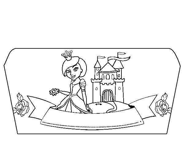 Dibujo de Dr Oetker Junior Chef Molde princesa para Colorear
