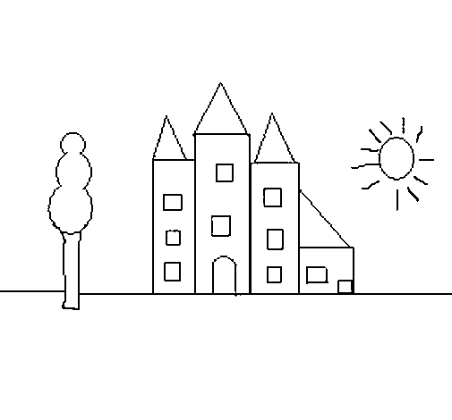 Dibujo de Edificio para Colorear