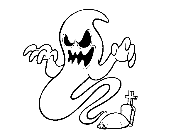 Dibujo de El fantasma de la tumba para Colorear