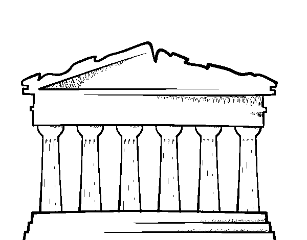 Dibujo de El Partenón para Colorear