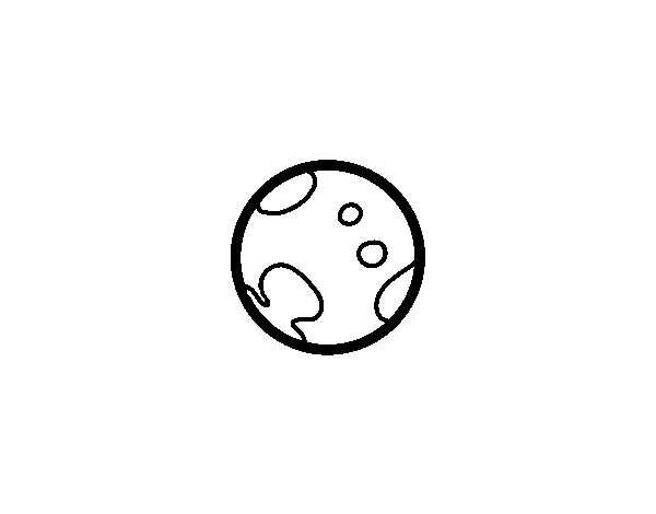 Dibujo de El planeta enano Plutón para Colorear