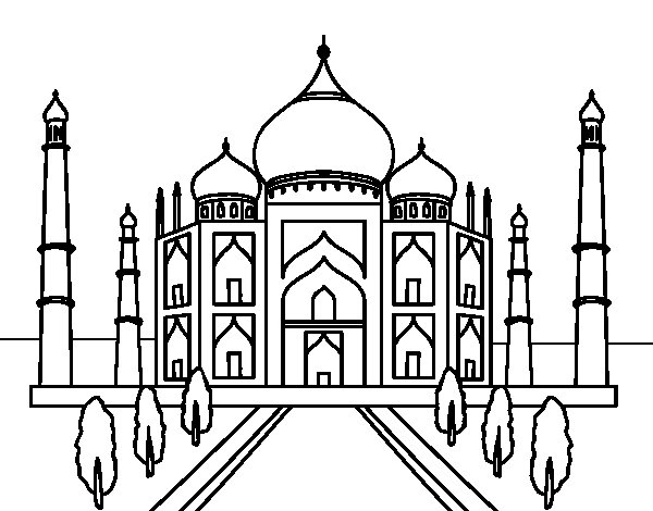 Dibujo De Taj Mahal Para Colorear Ultra Coloring Pages