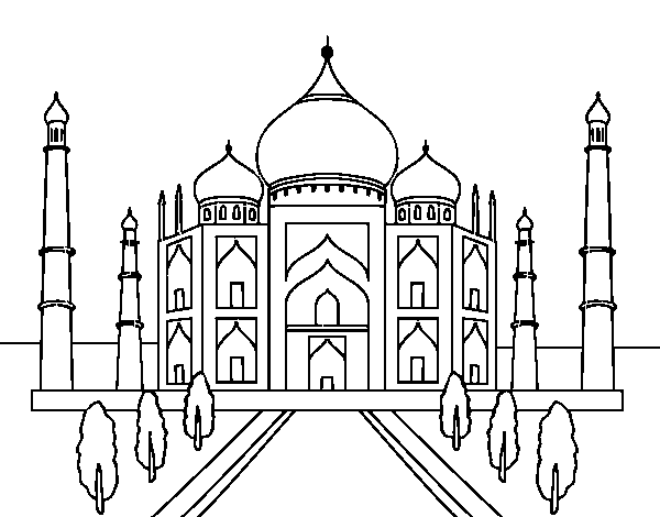Dibujo de El Taj Mahal para Colorear