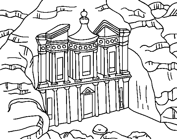 Dibujo de El tesoro de Petra para Colorear