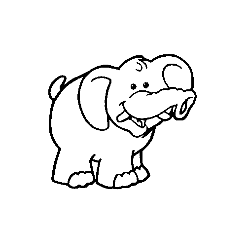 Dibujo de Elefante 3 para Colorear