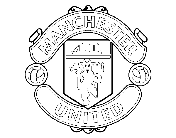 Dibujo de Escudo del Manchester United para Colorear