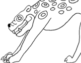 Dibujo de Estatua Jaguar para colorear