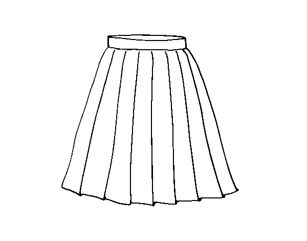 Dibujo de Falda con pliegues para Colorear