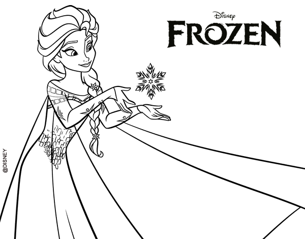 Dibujo De Frozen Elsa Para Colorear