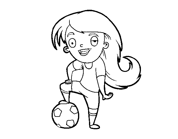Dibujo de Fútbol femenino para Colorear