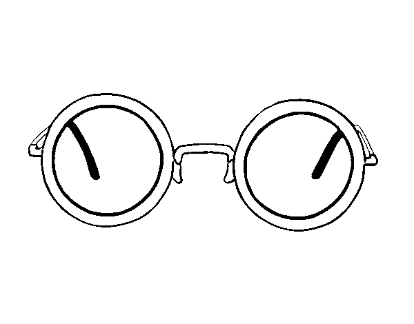 Dibujo de Gafas redondas modernas para Colorear