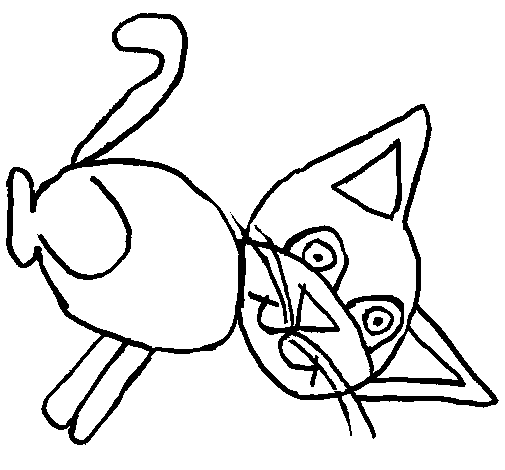 Dibujo de Gato 7 para Colorear