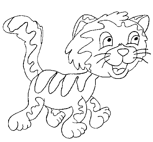 Dibujo de Gato con manchas para Colorear
