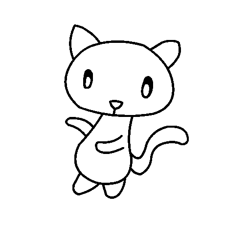 Dibujo de Gato garabato para Colorear