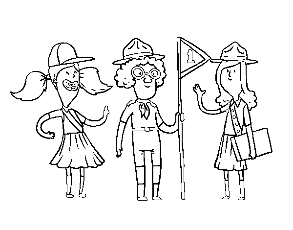 Dibujo de Girl Scouts para Colorear