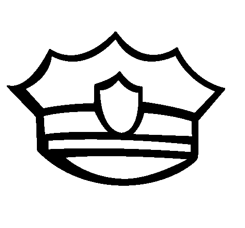 police hat clip art black and white - photo #20