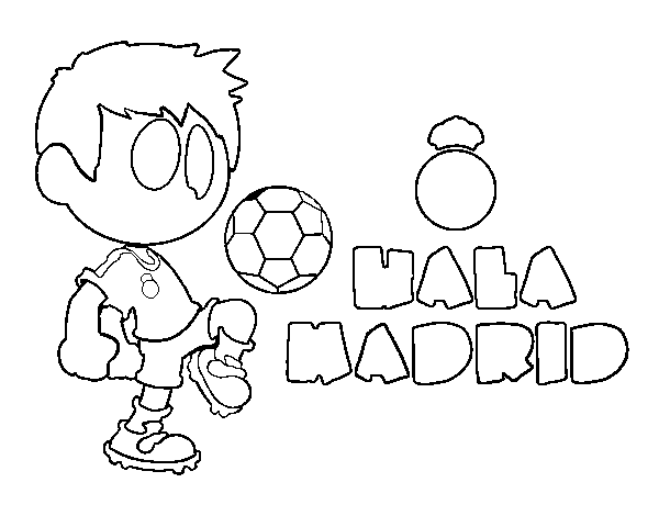 Dibujo de Hala Madrid para Colorear