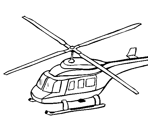Dibujo de Helicóptero 3 para Colorear