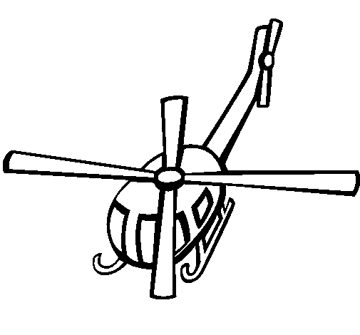 Dibujo de Helicóptero V para Colorear